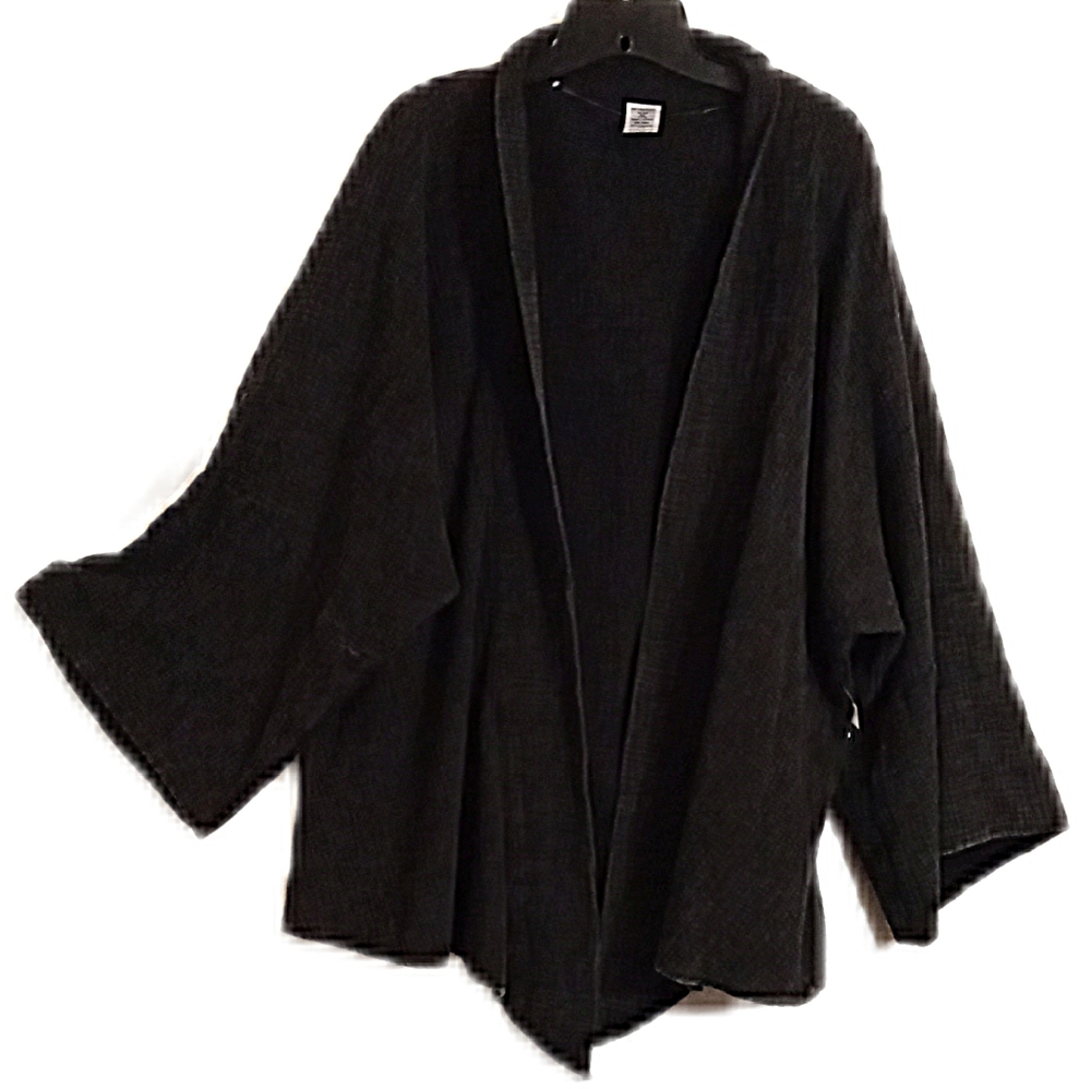 Soft black 100% cotton  Cardigan
